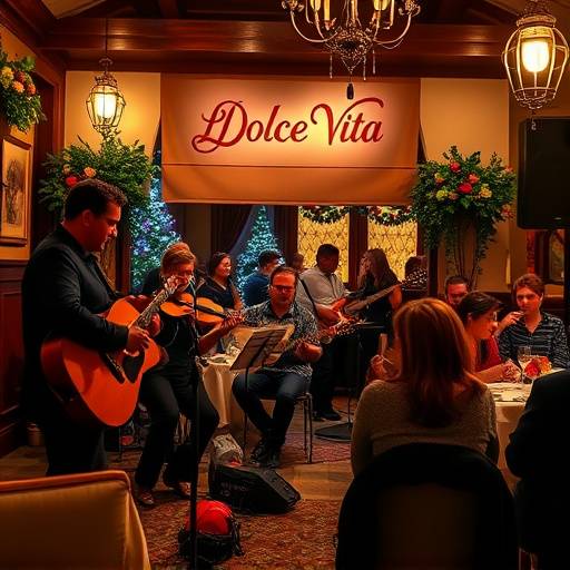 Evento speciale con musica dal vivo nel ristorante La Dolce Vita.