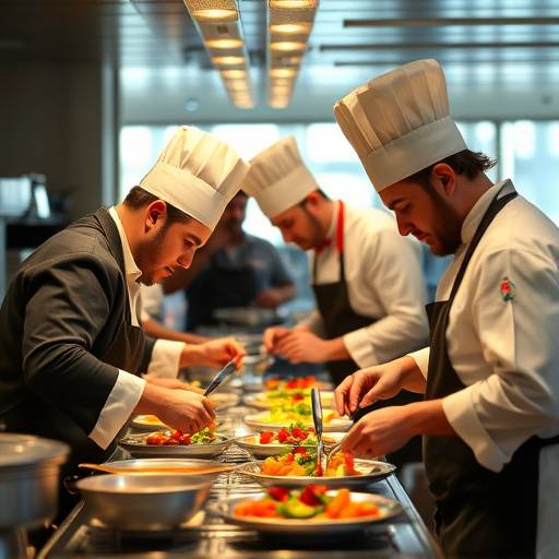 I nostri chef che si preparano per un evento di catering all'aperto.