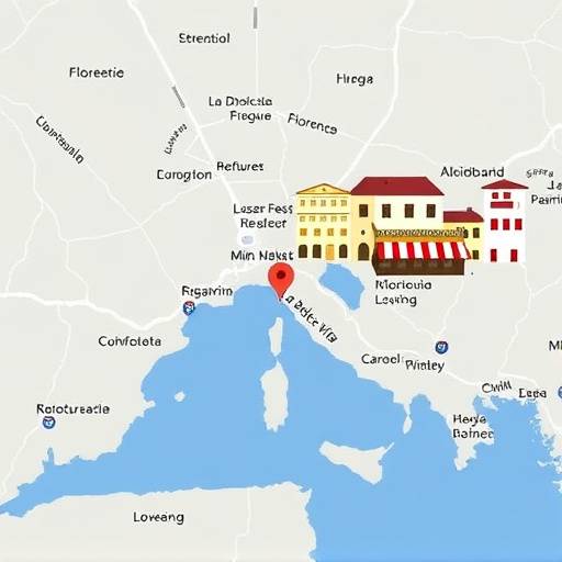 Mappa che mostra la posizione del ristorante La Dolce Vita a Firenze