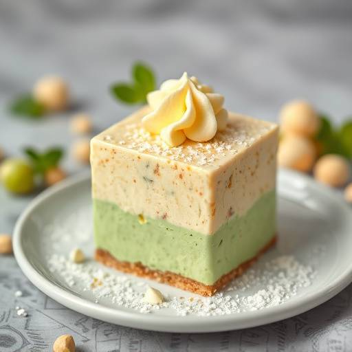 Semifreddo al pistacchio, un dolce cremoso e fresco.